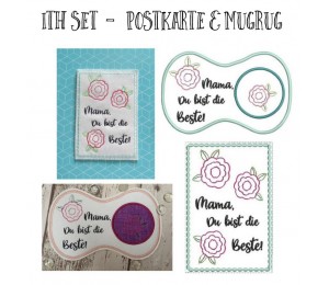 ITH - Postkarte & MugRug Set - Beste Mama